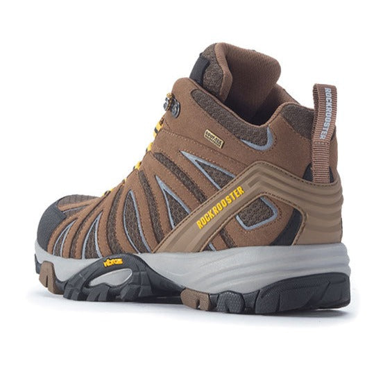 ROCKROOSTER Bedrock Brown 6 Inch Waterproof Hiking Boots with VIBRAM®
