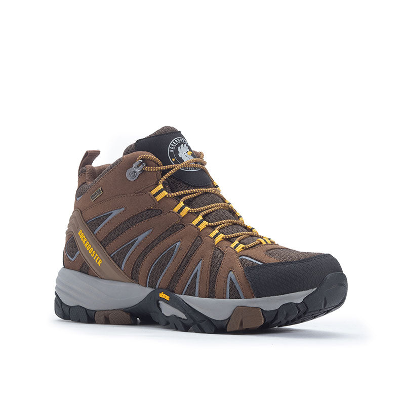 ROCKROOSTER Bedrock Brown 6 Inch Waterproof Hiking Boots with VIBRAM®