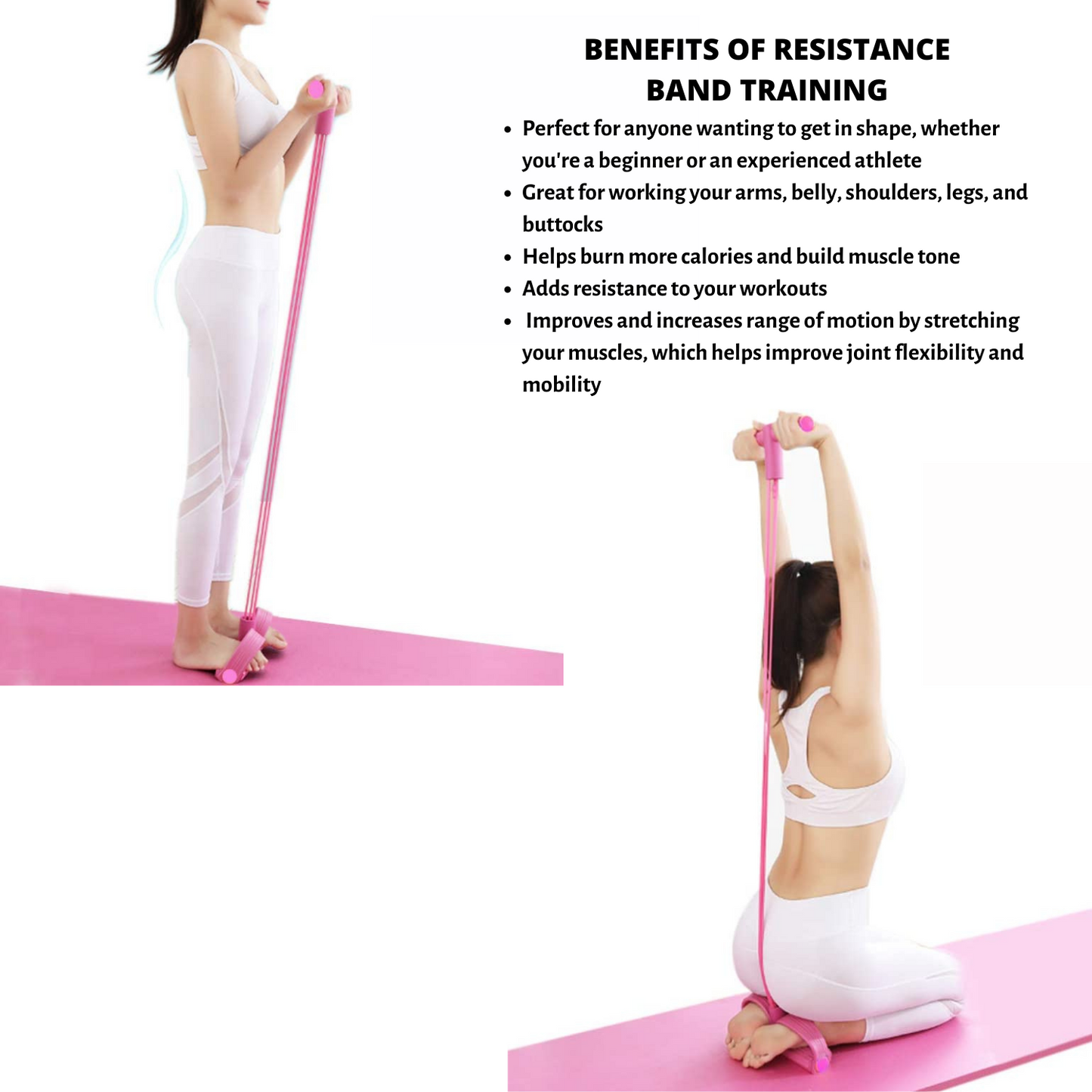Pedal Resistance Band for Training Arms, Abs, Waist and Yoga