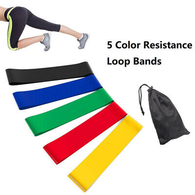 5X Yoga Workout Resistance Loop Bands & 2X Exercise Core Sliders