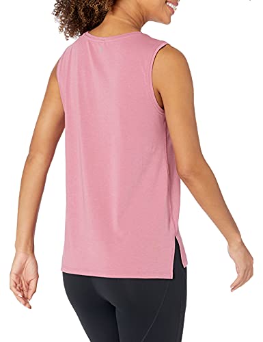 Amazon Essentials Women's Soft Cotton Standard-Fit Yoga Tank (Available in Plus Size) (Previously Core 10), Blush, Large