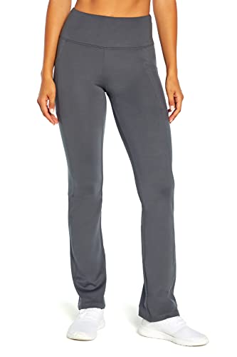 Balance Collection Womens Standard Emilia High Rise Pocket Bootcut Yoga Pant, Turbulence, Medium