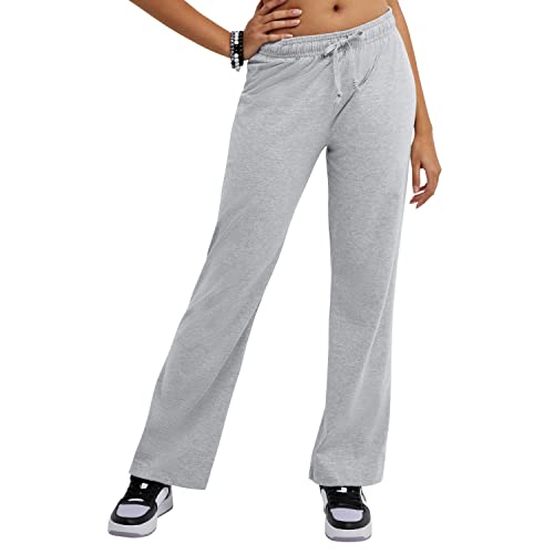 Champion, Jersey, Lightweight, Comfortable Lounge Pants for Women, 31.5", Oxford Gray, Small